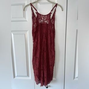 A Deep Red Lace - Free People Dress